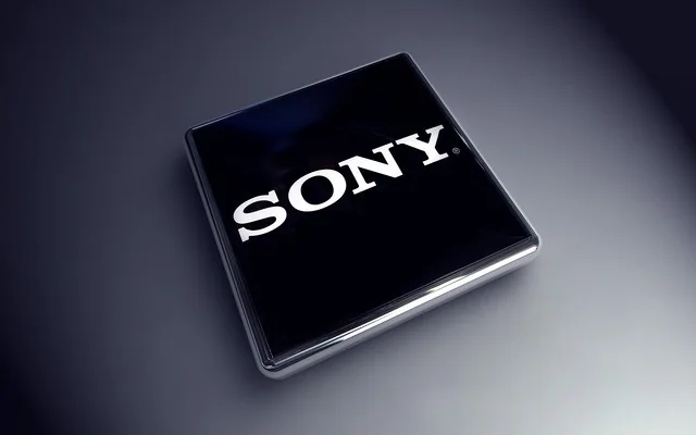 Black Sony-branded external storage device