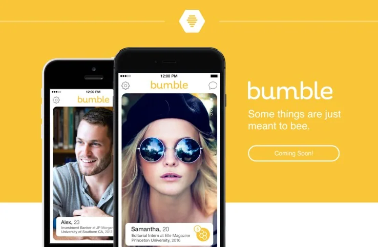 Bumble dating app promotional graphic