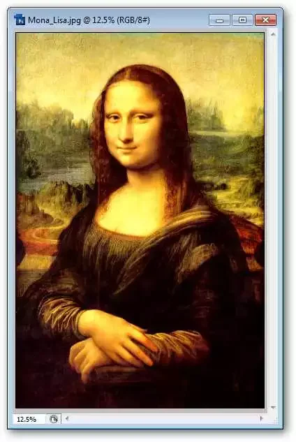 Mona Lisa portrait displayed in an image editor