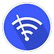 Wi-Fi signal icon on a blue background