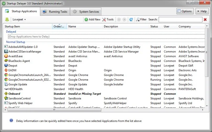 Delay Startup Programs on Windows with Startup Delayer