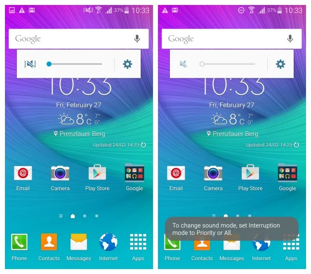 How to get silent mode on Galaxy Note 4, Note 3 and S4 with Lollipop