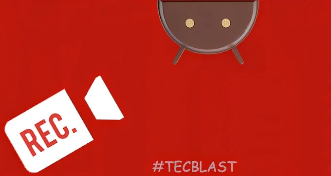 Recording icon graphic on a red background