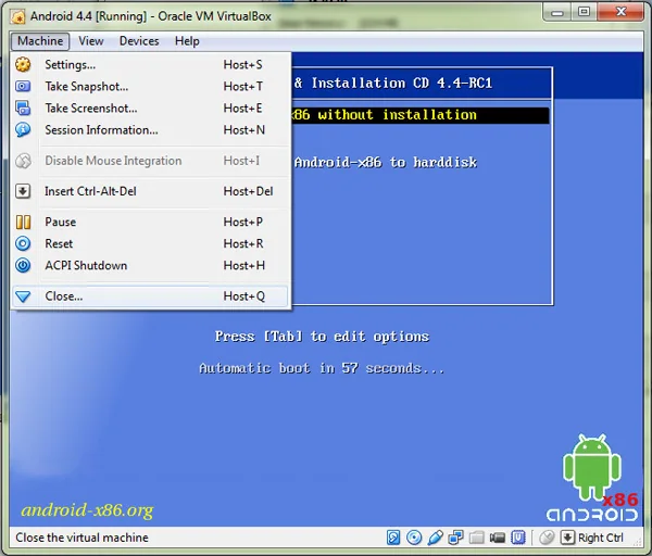 How to Run Android 4.4 KitKat on Windows using VirtualBox