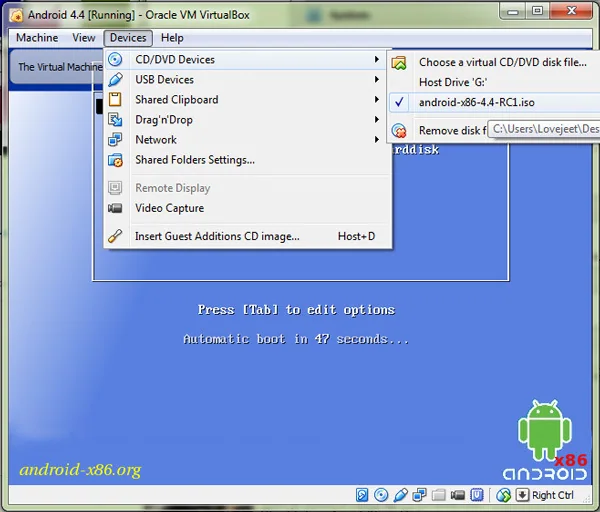 How to Run Android 4.4 KitKat on Windows using VirtualBox