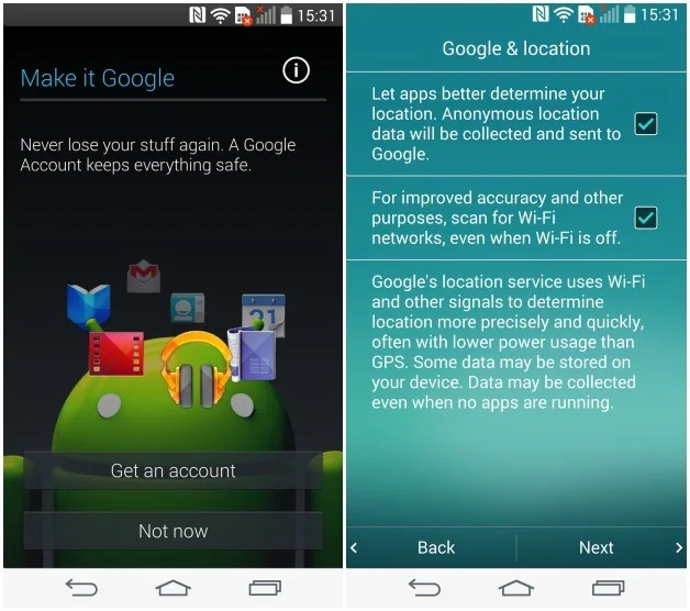 How to set up the LG G3 for the first time