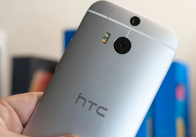 HTC One M8 to the M9 HTC One M8 smartphone shown from the rear