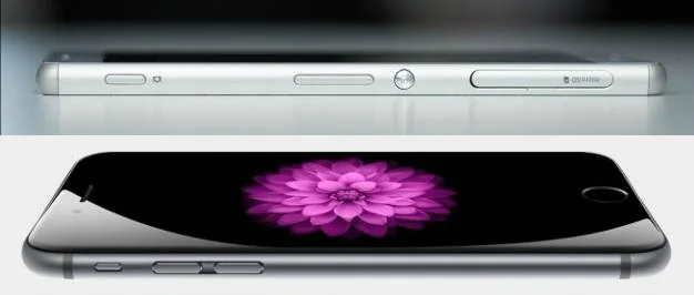 Side-by-side close-up of iPhone and Nexus phone screens.