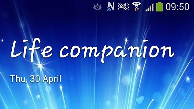 Android phone displaying a home screen with a clock widget