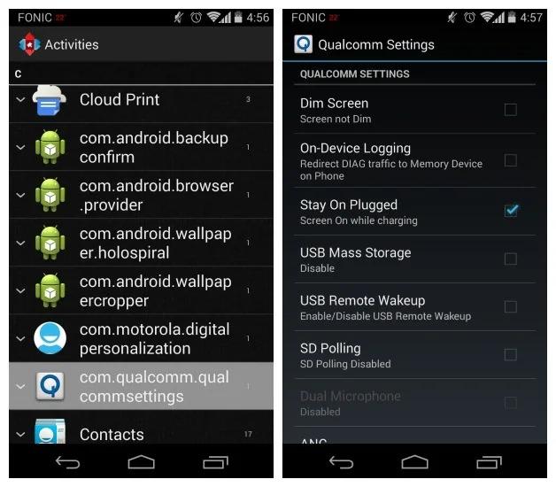 Moto X and Moto G hidden system settings accessible through security hole