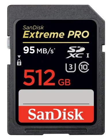 Sandisk Launches the World’s first 512GB SD Card